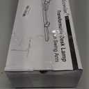 Micomlan Led Desk Lamp with Clamp, Architect Desk Lamp for Home Office with Atmosphere Lighting, 24W Ultra Bright Auto Dimming Computer Light Stepless Dimming and Tempering LED Table Light (Black)