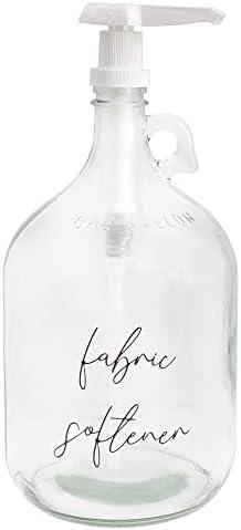 Darware Laundry Pump Dispenser: Fabric Softener Gallon Glass Pump Bottle