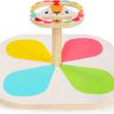 Sit and Spin Wooden Spinner Seat, Bigger Size(21.3 Inch) Classic Durable Seated Spinning Activity Toy for Toddlers & Kids All Ages