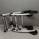 KMINA Narrow Walker for Small Spaces, Foldable Walker with Tray and Basket, 4 Wheels and Brakes, Lightweight Indoor Rollator for Seniors, Black, PRO Model