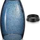 2 Set Oval Glass Lamp Shade 7.5" High x 4.7" Diameter Glass Pendant Lampshade Compatible with E26 Light Fixtures Lampshade Replacement for Kitchen Island Ceiling Pendant (Dark Blue Seeds)