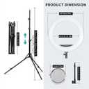 19 inch LED Ring Light Kit for Studio Portrait Photography, YouTube Video Recording, Live Streaming, Eyebrow Tattooing, Eyelash Beauty, Beauty Makeup and Lighting