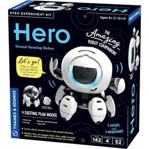 Thames & Kosmos Hero: Sound-Sensing Robot STEM Experiment Kit, Build a Robot That Reacts to Sounds, Explore Engineering, Sound Technology, Spatial Hearing, Quality Screen-Free, Educational Play
