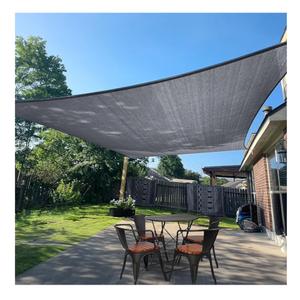 SUNLAX Large Sun Shade Sail 16' x 20' Dark Grey Rectangle Canopy Sail Shade Cover UV Block Permeable Sunshade Outdoor for Patio Backyard