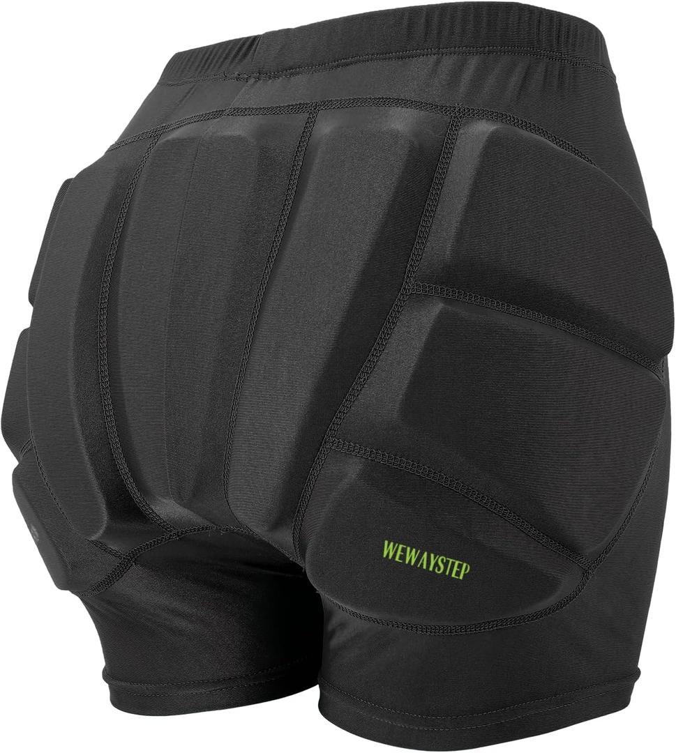 Kids Butt & Hip Padded Shorts for Skating,Youth Hip Protection Pads Figure Skating Shorts Crash Butt Pads for Tailbone & Butt (Large, Black)
