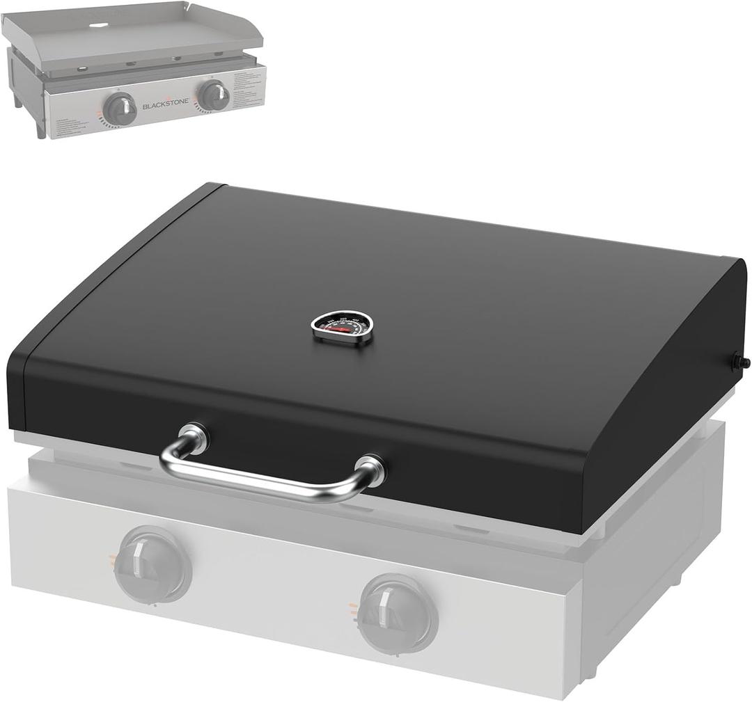 Upgrade Griddle Lid for Blackstone Omnivore 1666 22 Inch Tabletop Griddle (2024 Model), Grill Hard Cover w/Handle & Thermometer for Blackstone Hinged Lid 22" Omnivore Griddle 2203, 2304, 2205 Parts