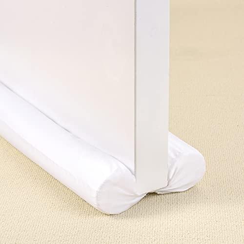 Under Door Draft Stopper White 32"-38" Noise Window Breeze Dust Air Blocker Adjustable Door Sweeps