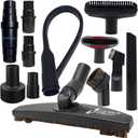 Replacement Vacuum Attachments & Brushes Plus Universal Adapter Kit Compatible with Shop Vacs Accessories 2-1/4" 1-7/8" 1-3/8" 1-1/4 Inch Flexible Vacuum Crevice Attachment Tool (12PCS)
