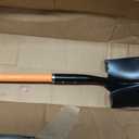 Heavy Duty Garden Shovel, 58-Inch Long Handle, Steel Head with Orange Fiberglass Handle
