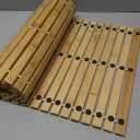 HJJKKH Bath Mat Rayon Derived from Bamboo, Foldable Floor Shower Bath Mat for Bathroom, Bathtub, Shower, Sauna, Hot Tub (23.6" x 15.7" (Rectangular), Brown)