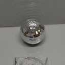 Boshen 10" Disco Mirror Ball with Hanging Ring Silver Party Disco Ball Light for Party Xmas DJ Stage Lighting Effect