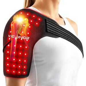 Viconor Red Light Therapy for Shoulder Pain Relief, Infrared Light Therapy for Body, Improve Joint Muscle, 660nm & 850nm Red Light Shoulder Wrap, Black1