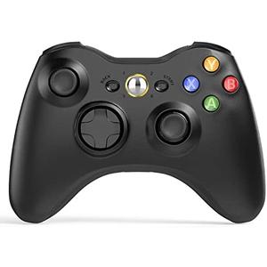 W&O Wireless Controller Compatible with Xbox 360 2.4GHZ Gamepad Joystick Wireless Controller Compatible with Xbox 360 and PC Windows 7,8,10,11 with Receiver (Black)