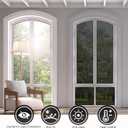 KESPEN Window Film One Way Daytime Privacy Heat Control Anti UV Non-Adhesive Reflective House Window Tint for Home and Office, Black-Silver, 35.4 Inch X 8.2 Feet