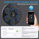 Music Boxing Machine for Adults Kids Large Size Interactive Punching Pad Trainer with Boxing Gloves Wall Mounted Electronic Musical Boxing Machine,9 Modes & 9 Speeds (Black)