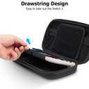3 x TIGOJH Carrying Case compatible with Nintendo Switch 2 (2025), Switch 2 hard travel case, Nintendo Switch 2 carry case with 10 game cartridges and pocket for Switch 2 Accessories,Black