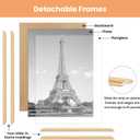 3 x upsimples 12x16 Picture Frame Natural 3 Pack, Scratch-Proof Poster Frames 12 x 16 for Photo Gallery - Slide-In Strips, Horizontal or Vertical Wall Mounting