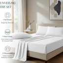 100% Cotton Percale Queen Sheet Set 2 Sheets and 2 Pillowcases White