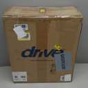 Drive Medical 2-in-1 Raised Toilet Seat with Removable Padded Arms - Elevated Bathroom Safety Support - Secure Locking Attachment - Easy Height Assistance - Durable Construction, Standard Toilets