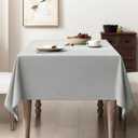 Grey Rectangle Tablecloth 55 x 72 Inch Small Gray Linen Table Cloth Wrinkle Resistant Washable Fabric Cloth Tablecloth for Buffet 4 Ft Table Holiday Party Dinner Wedding