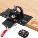 Cabinet Hinge Jig, Metal Concealed Hinge Jig with Quick Clamp and Dust Vacuum Adapter, 35mm Cabinet Door Hinge for Woodworking Door Cabinet Hinges Mounting Tool