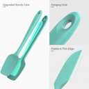 U-Taste Silicone Spatula Set with 600 Degrees Fahrenheit Heat Resistant (Teal/Aqua Sky)