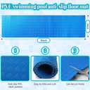 Blushtier 2 Pcs 9" x 36" Pool Ladder Mat Anti Skid Foot Wash Basin Tub Stair Step Mat and Foot Bath for Above Ground Swimming Pools Spas Accessories