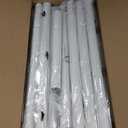 Tension Double Curtain Rods for Windows by EZFurni,31 to 83 Inch Wide, Adjustable No Drill Curtain Rods for Living Room,Bedroom,Decorative Window Treatment,Renter Friendly,39 to 130 Inch Height,White