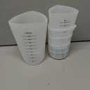 Tablecraft Flexible Measuring Cups, Silicone, Set of 3, Includes: 1, 2 & 4 Cups, White