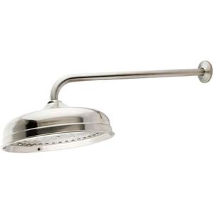 Kingston Brass K225K18 Designer Trimscape Victorian 10-inch Showerhead with 17-inch Rain Drop Shower Arm, Brushed Nickel