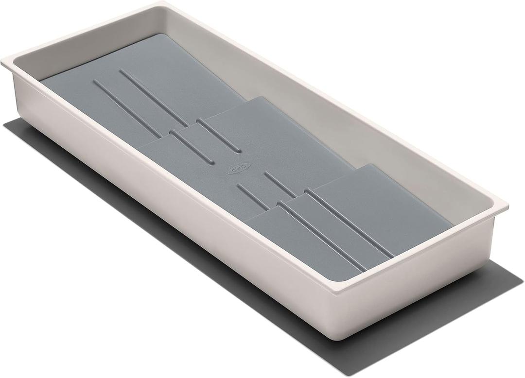 OXO Good Grips Kitchen, Compact Spice Drawer Organizer, White (Compact (Pack of 1))