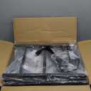 Furnulem Night Stand with Charging Station, Black Nightstand with Drawers and Led Light, Tall Dresser for Bedroom, Bedside Table with Fabric Storage Bins, Metal Frame, Wood Furniture