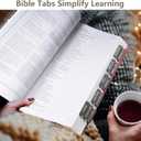 Bible Tabs, 72 Laminated Bible Tabs for Women and Men Study Bible, Easy to Read and Apply, Bible Index Tabs, Large Print Bible Book Tabs, Bible Study Supplies (Black)