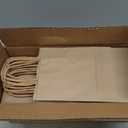 METRONIC Paper Gift Bags 5.25x3.75x8 50Pcs, Christmas Gift Wrap Bags with Handles, Brown Kraft Paper Bag for Small Business, Bulk Party Favors Bag for Birthday, Shopping, Retail, Made in USA