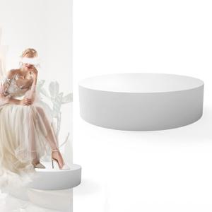 Jueraori 23.6x5.9in Round Mannequin Display Pedestal Stands, Bridal Shop Cylinder Plinth Raiser Stand, Party Event Decor Platform Base Tables For Model Comic-Con Air Conditioner Heightening Boutiques (white)