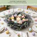 Easter Decorations 17 Inch Easter Wreaths for Front Door, Large Easter Purple Lavender Spring Flowers Wreath with Hanger for Wall Window Fireplace Indoor Outdoor Home Decorations