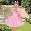 KLFFLGID Girls Satin Flower Girl Dress for Wedding Tulle Ball Gown Sleeveless Princess Party Dress for Birthday (Purple)