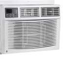 10,000 BTU Window Air Conditioner, 115V, Window AC Cools up to 450 Sq. Ft for Bedroom, Living Room, Quiet Operation with Remote Control, 3 Cooling & Fan Speeds, Auto Restart, White