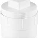 6 Inch PVC Sewer Cleanout Adapter with Plug Pipe Fitting, DWV Flush Sewer Cleanout Cap Drainage Sewer Cleanout Cap for Garden Outdoor Drainage Piping System