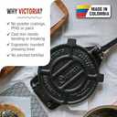 Victoria 8 Inches Cast Iron Tortilla Press, Roti Maker and Tortilladora, Pataconera Seasoned with Flaxseed Oil, Made in Colombia