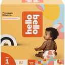 Hello Bello Premium Diapers Size 1, Honeysuckle Designs, 82ct Club Box, Hypoallergenic and Extra Absorbent