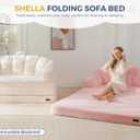 MAXYOYO Folding Sofa Bed, 2 in 1 Convertible Sofa to Lounger, Loveseat
