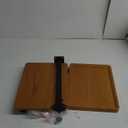 Aoligrace C Shaped End Table Adjustable Height, 360 Swivel Side Table with Wheels, Small TV Tray C Table for Living Room Bedroom, Couch Tables That Slide Under for Sofa Bed Chair (Wood)