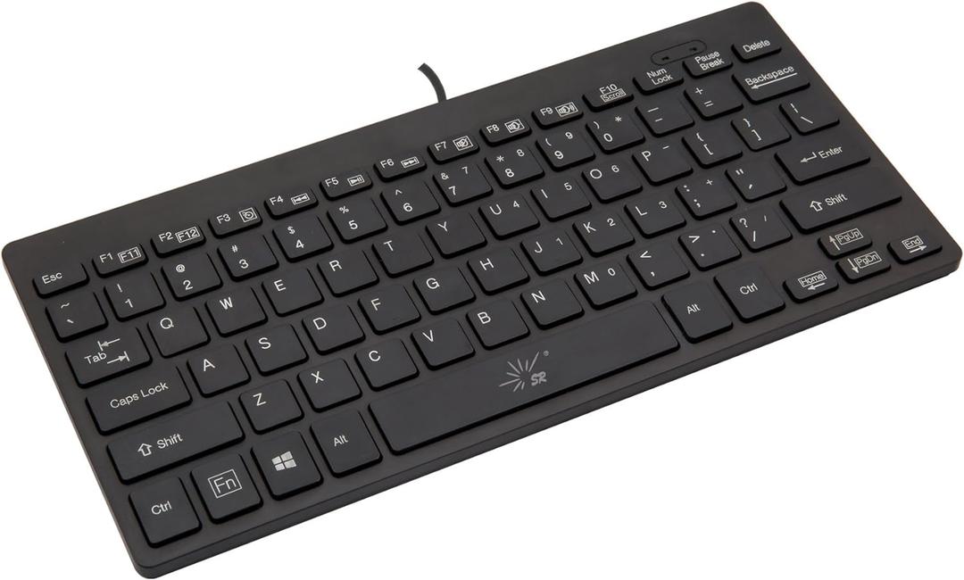 SR Mini Keyboard Wired Thin Light 78 Keys USB Multimedia Small for Pc Computer Laptop