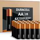 Duracell Optimum AA Batteries with 4x Power Boost Ingredients, 28 Count (Pack of 1), Re-closable pack for a quick, easy access and organized storage, Double A Battery with Long-Lasting Power
