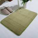 Thick Memory Foam Bath Rugs, Soft Absorbent Soft Memory Foam Mat, Non-Slip Bathroom Mats, Machine Washable Bath mat, Carpet Rug Room Decor for Shower Floor, 24''x17'' Bath Rugs (Green)