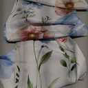 Ufeela Blue Bow Floral Shower Curtain 60Wx72L Inch Spring Watercolor Bowknot Pastel Wildflower Pretty Aesthetic Coquette Girly Women Bathroom Set Elegant Bath Curtain Bathtub Accessories Home Decor