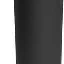 16 oz Insulated Coffee Tumblers, Travel Coffee Tumblers with Straw, Double-Wall Stainless Steel Tumbler, Leak Proof Tumbler, Reusable Cups with Lids for lced and Hot Drinks (Black)