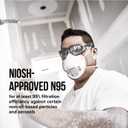 3M N95 Performance Respirator 8210, 20 Pack, Drywall Sanding, NIOSH-APPROVED N95, Advanced Filter Media For Easy Breathing, Cushioning Nose Foam, Adjustable Noseclip, Stretchable Straps (8210D20-DC)