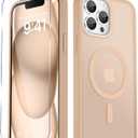 for iPhone 13 Pro Max Case, Matte Magnetic Phone Cover [with 1 Screen Protector] [Support for MagSafe] [Shockproof Military Grade Protection] Translucent Frosted Back, Coral Pink